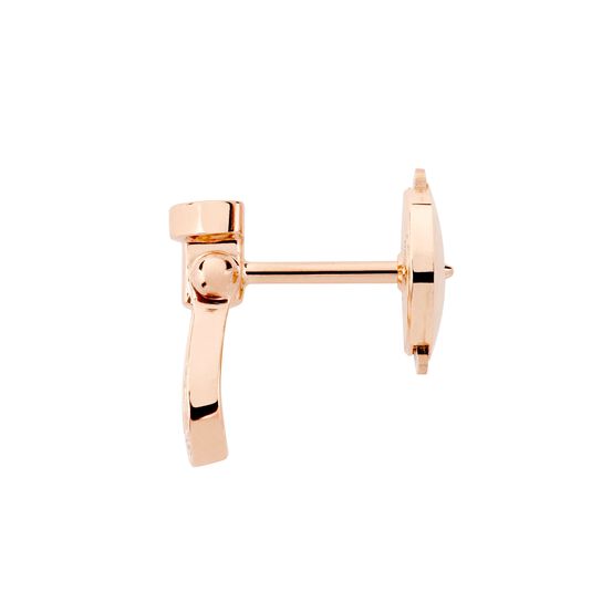 Rose Gold and Diamond Pav&eacute; Stud Earring Side image number 1